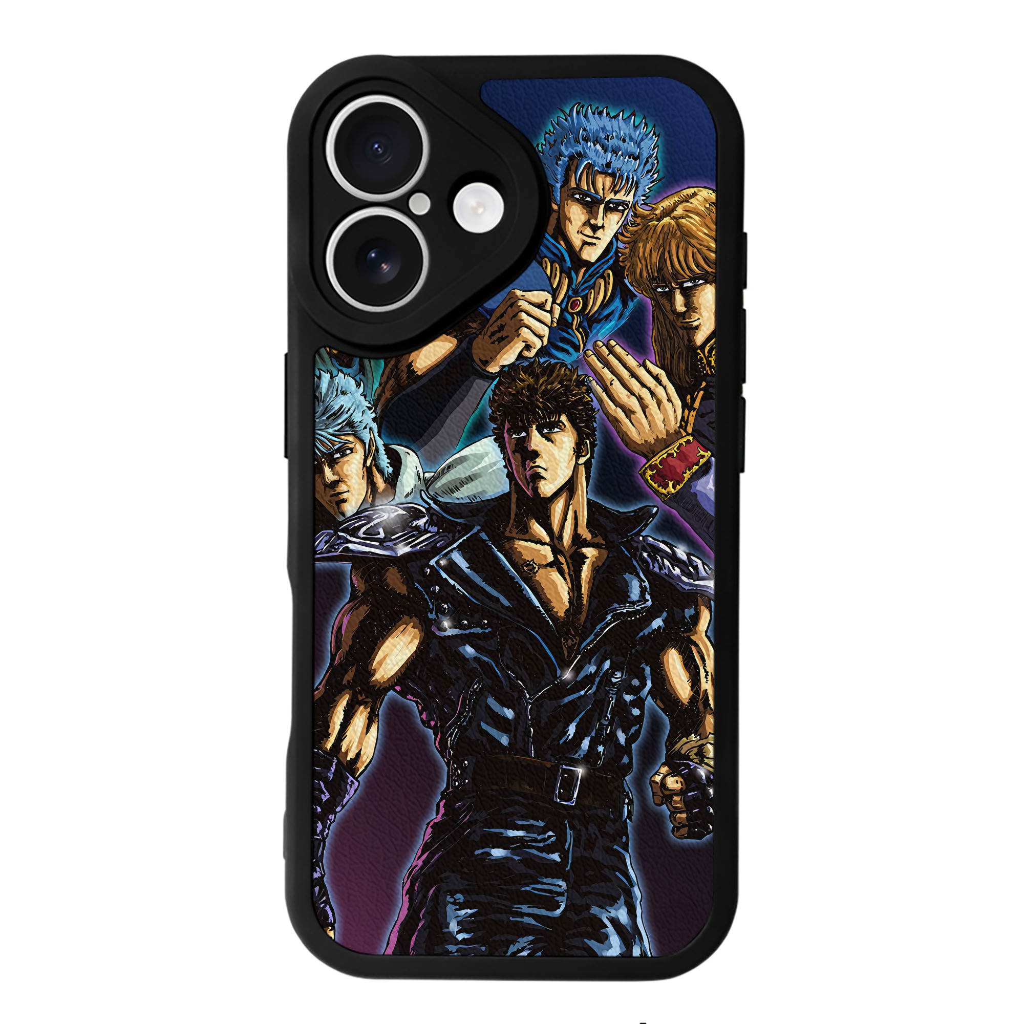 （画像用） 北斗の拳 Fist of the North Star 【iPhone 16シリーズ対応】シリコンスマホケース（レザー調） 材質：シリコン
